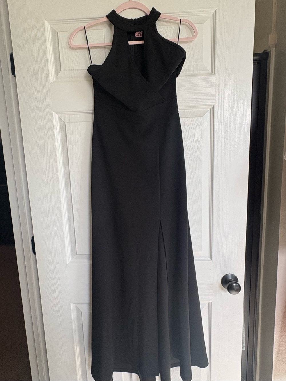 Elegant Black Halter Evening Dress